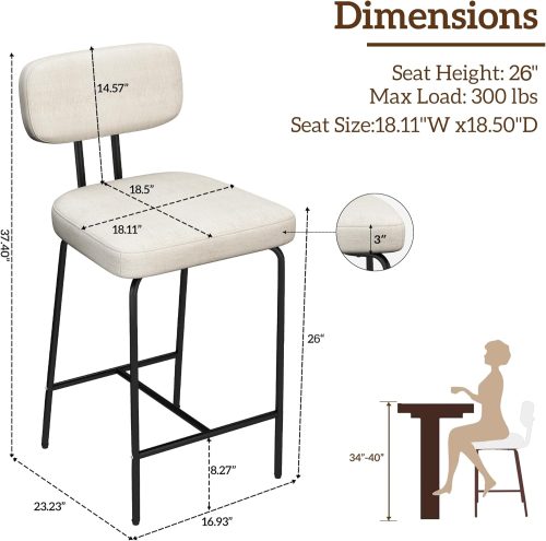 B1091 Counter Height Bar Stools - Image 2