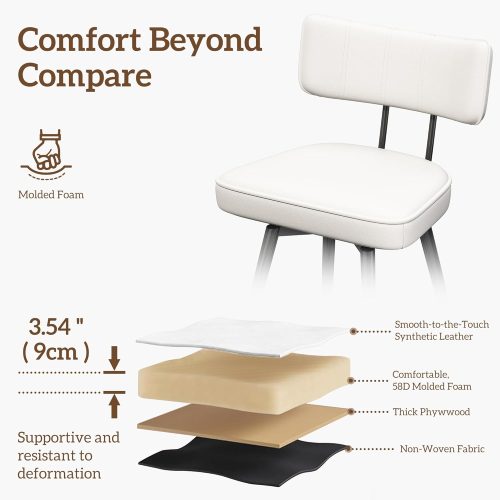 Swivel Counter Height Bar Stools Set of 4 - Image 4