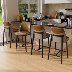 B1098 Bar Stools Set of 4 Brown
